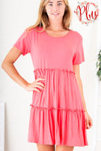 Load image into Gallery viewer, The Basic-Coral Ruffle Detail Dress
