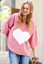 Load image into Gallery viewer, Valentine Heart Oversized Sweater
