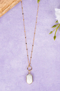 Perfectly You Howlite Goldtone Necklace