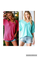 Load image into Gallery viewer, Ribbed V Neck Top
