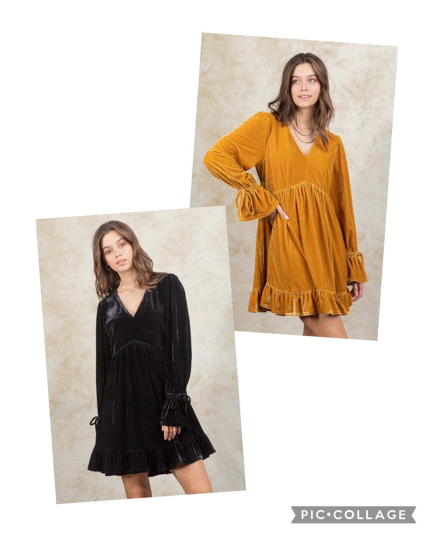 Velvet Babydoll Holiday Ruffle Mini Dress  Lilly Abigails Boutique
