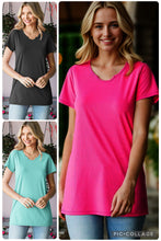 Load image into Gallery viewer, Short Sleeve Round Neck Ribbed Top
