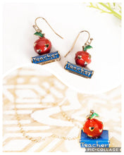 Load image into Gallery viewer, Apple For Teacher-Study Time--Necklace or Earrings
