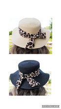 Load image into Gallery viewer, Cruise on By Leopard Banded Straw Boater Hat
