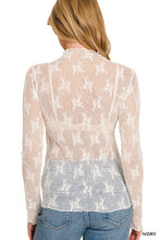 Load image into Gallery viewer, Lace See Through Layering Top--Ivory
