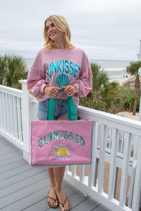 Sunkissed--Sequin Square Tote