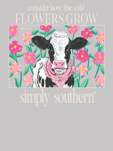 Simply Southern Long Sleeve Tee--Cow--Whitewater