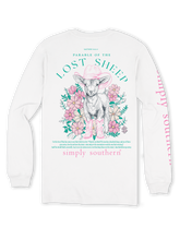 Load image into Gallery viewer, Simply Southern Long Sleeve Tee--Sheep--White
