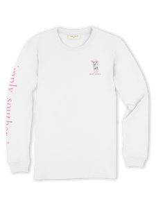 Simply Southern Long Sleeve Tee--Sheep--White