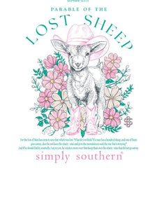 Simply Southern Long Sleeve Tee--Sheep--White