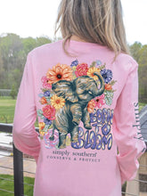 Load image into Gallery viewer, Simply Southern Long Sleeve Tracking Tee--Bloom--Candy
