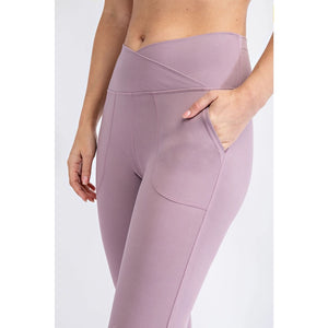 Rae Mode V WAIST FLARED YOGA PANTS WITH POCKETS