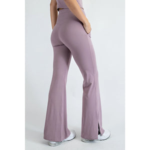 Rae Mode V WAIST FLARED YOGA PANTS WITH POCKETS