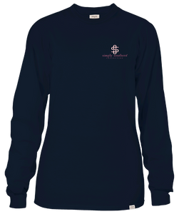 Simply Southern Long Sleeve Tee--Life--Navy