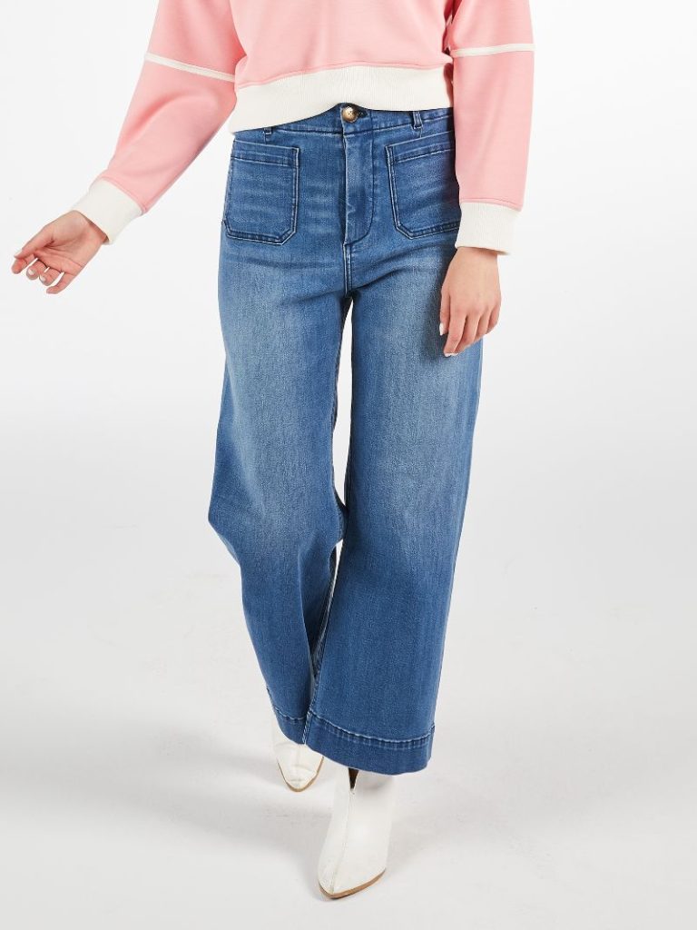 LIZ Jean--Simply Southern  Button Front Wide Leg Jean