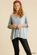 Load image into Gallery viewer, Umgee--Raw Edged Oversized Sheer Top
