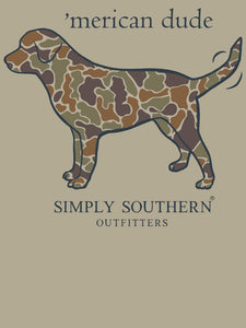 Men's Simply Southern Short Sleeve Tee--CAMODOG--Sand