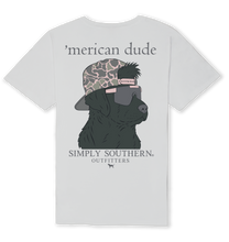 Load image into Gallery viewer, Simply Southern Men&#39;s Short Sleeve Tee--Dude--White Water
