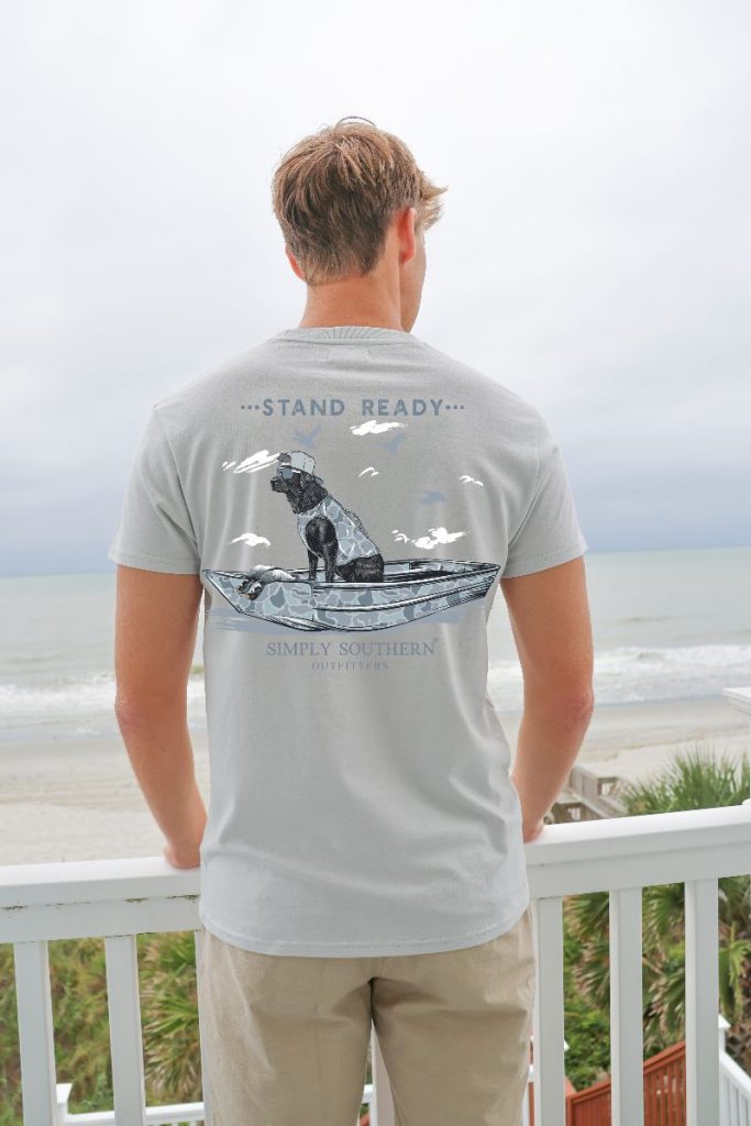 Simply Southern Men's Short Sleeve Tee--Stand--Whitewater