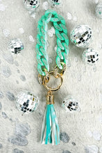 Load image into Gallery viewer, SELINA SPARKLE  CHAIN LINK BRACELET KEYCHAIN
