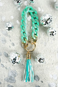 SELINA SPARKLE  CHAIN LINK BRACELET KEYCHAIN