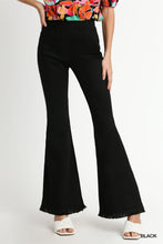 Load image into Gallery viewer, Umgee Wide Leg Stretch Pants With Frayed Hem
