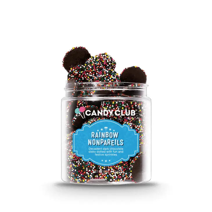 Candy Club--Rainbow Nonpareil Chocolate Candies