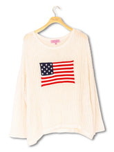 Load image into Gallery viewer, American Sweetheart--Simply Southern American Flag Sweater
