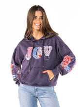 Load image into Gallery viewer, Simply Southern Quilted Applique "JOY" Hoodie
