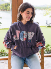 Load image into Gallery viewer, Simply Southern Quilted Applique "JOY" Hoodie
