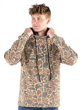 Load image into Gallery viewer, Men's Thermal Waffle Weave Hoodie--Dark Camo Print
