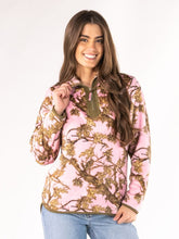 Load image into Gallery viewer, Simply Southern Y Neck Pullover--Pink Camo
