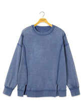 Load image into Gallery viewer, Simply Southern Mineral Wash Crewneck Sweatshirt--Blue
