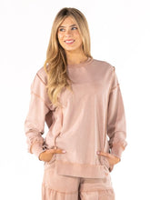 Load image into Gallery viewer, Simply Southern Mineral Wash Crewneck Sweatshirt--Fawn (Tan)
