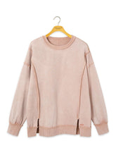 Load image into Gallery viewer, Simply Southern Mineral Wash Crewneck Sweatshirt--Fawn (Tan)
