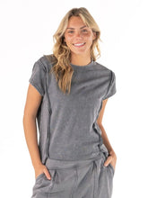Load image into Gallery viewer, Simply Southern Modal Mineral Wash Top--Black
