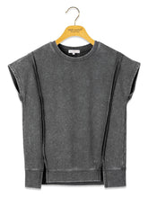 Load image into Gallery viewer, Simply Southern Modal Mineral Wash Top--Black
