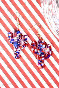 Patriotic Patty Cactus Acrylic Earrings