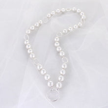 Load image into Gallery viewer, 20&quot; Silver Bead Stretch Necklace w/ Circle Links
