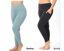 Load image into Gallery viewer, Plus Size Wide Waistband Leggings with Pockets
