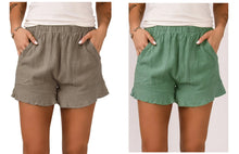 Load image into Gallery viewer, Ruffle Pocketed High Waist Shorts
