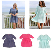 Load image into Gallery viewer, Simply Southern Guaze V-Neck Dress
