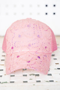 Shine On Pink Mesh Cap