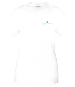 Simply Southern Short Sleeve Tee--AXL--White