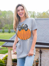 Load image into Gallery viewer, Simply Southern Short Sleeve Tee--Pumpkin--Storm Heather
