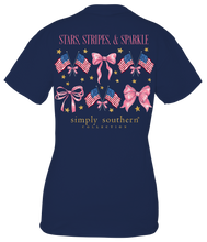 Load image into Gallery viewer, Simply Southern Short Sleeve Tee--Stars--Navy
