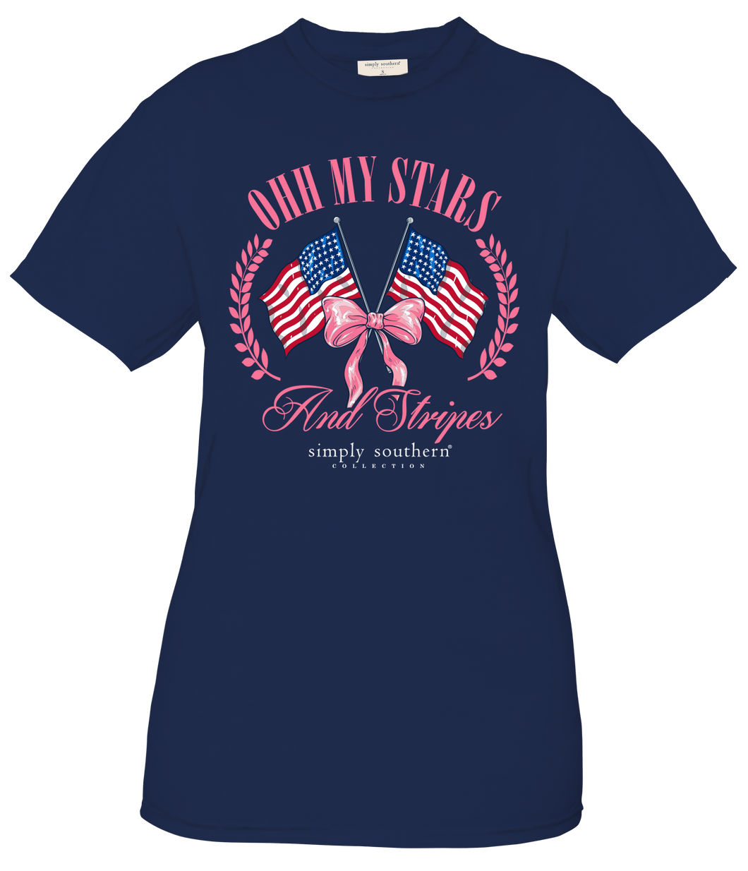 Simply Southern Short Sleeve Tee--Stars--Navy