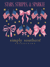 Load image into Gallery viewer, Simply Southern Short Sleeve Tee--Stars--Navy
