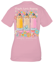 Load image into Gallery viewer, Simply Southern Short Sleeve Tee--TEACH--Petal
