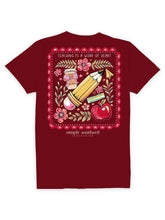Load image into Gallery viewer, Simply Southern Short Sleeve Graphic Tee--Teacher--Carmine (Red)
